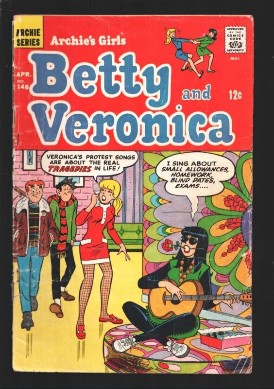Archie's Girls Betty & Veronica #148 (Archie Comics, 1968), raw comic book in FR condition — front cover