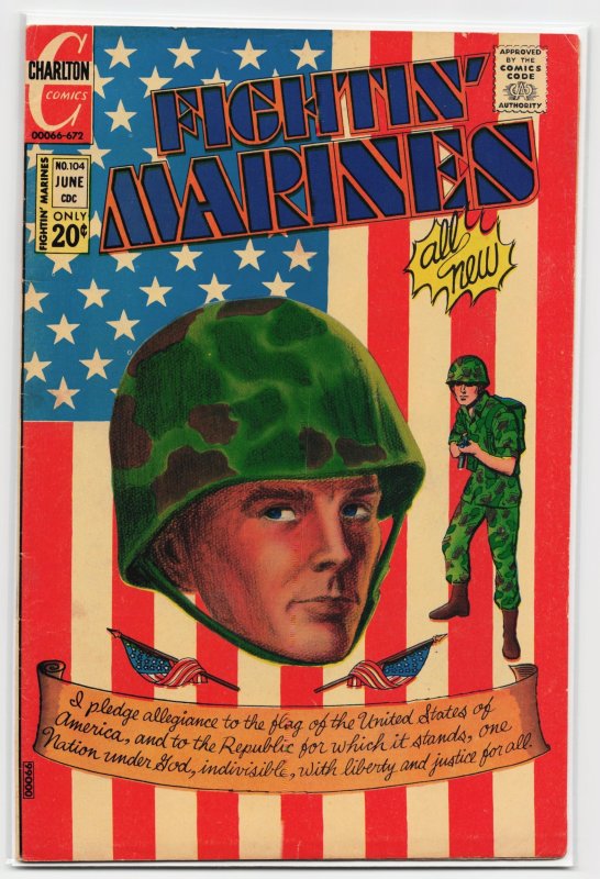 Fightin' Marines #104 (1972), raw, ungraded comic book — front cover