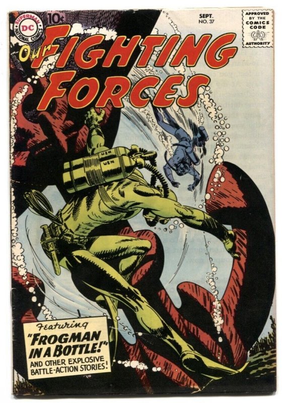 Our Fighting Forces #37 (DC Comics, 1958), raw comic book in VF- condition — front cover