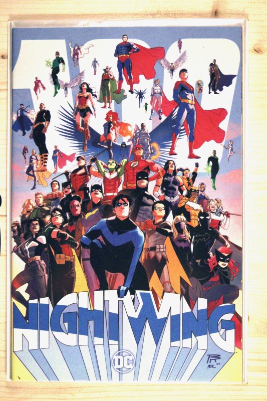 Nightwing #100 (DC Comics, 2023), raw comic book in NM+ 9.6 condition — front cover