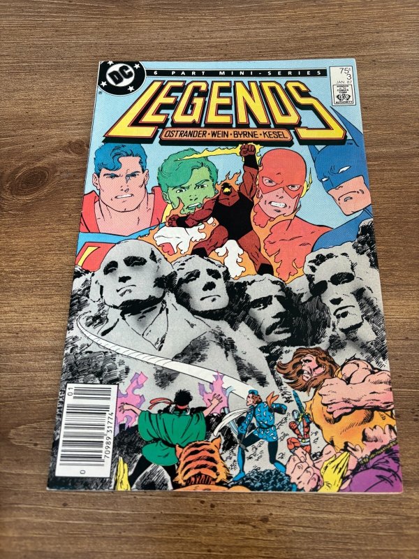Legends #3 (DC Comics, 1987), raw comic book in NM- condition — front cover