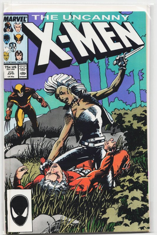 The Uncanny X-Men #216 (Marvel Comics, 1987), raw, ungraded comic book — front cover