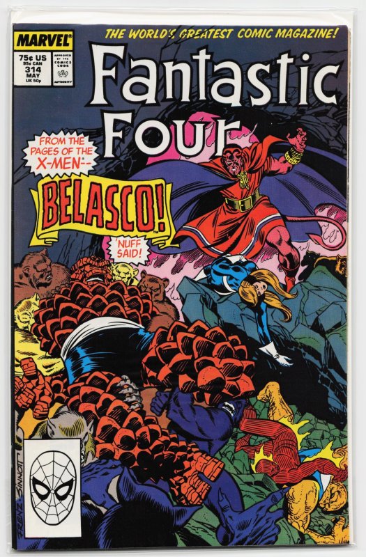 Fantastic Four #314 (Marvel Comics, 1988), raw, ungraded comic book — front cover