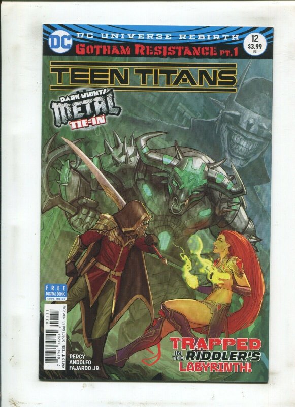 Teen Titans #12 (DC Comics, 2017), raw comic book in 9.2 condition — front cover