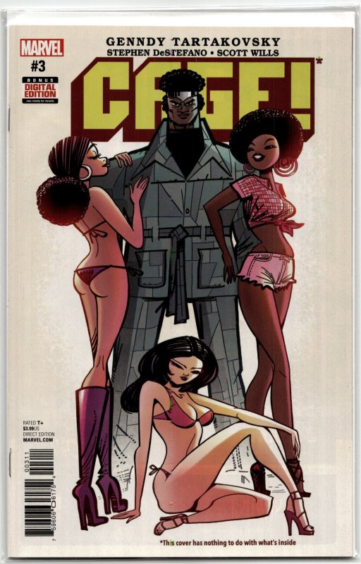 Cage! #3 (Marvel Comics, 2017), raw, ungraded comic book — front cover