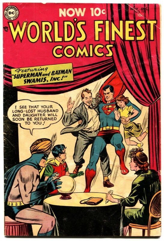 World's Finest #73 (DC Comics, 1954), raw, ungraded comic book — front cover