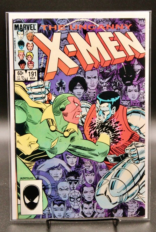 The Uncanny X-Men #191 (Marvel Comics, 1985), raw comic book in VF/NM condition — front cover