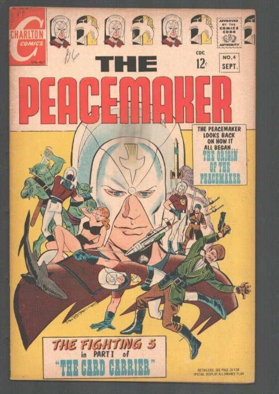 The Peacemaker #4 (Charlton Comics, 1967), raw, ungraded comic book — front cover