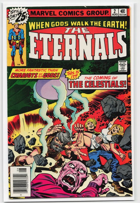 The Eternals #2 (Marvel Comics, 1976), raw, ungraded comic book — front cover