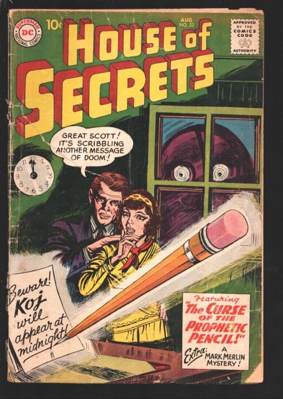 House of Secrets #23 (DC Comics, 1959), raw, ungraded comic book — front cover