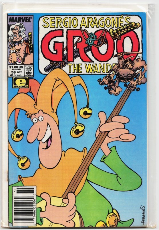 Sergio Aragonés Groo the Wanderer #56 (Marvel Comics, 1988), raw, ungraded comic book — front cover