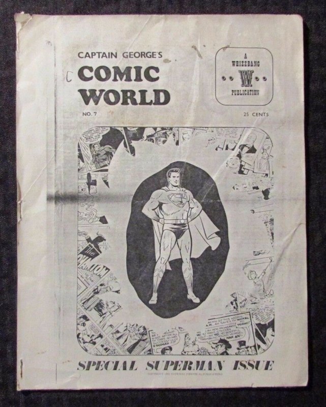 1970 Captain George's Comic World #7 (1970), raw comic book in VG condition — front cover
