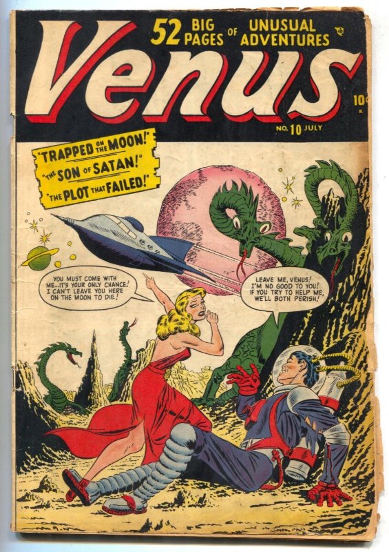 Venus #10 (Timely Comics, 1950), raw comic book in VG condition — front cover