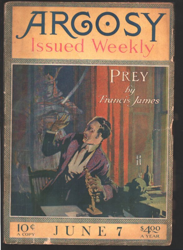 Pulp: Argosy 6/7/1919-Mystery-Fantasy Cover & Story-"Prey" by Francis James-..., raw, ungraded comic book — front cover
