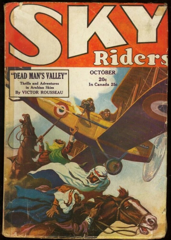 Sky Riders 1929 Oct #12, raw, ungraded comic book — front cover