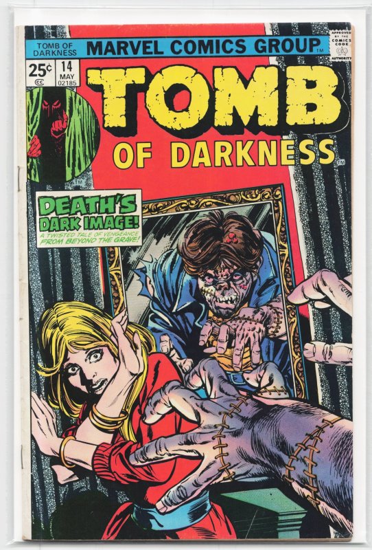 Tomb of Darkness #14 (Marvel Comics, 1975), raw, ungraded comic book — front cover