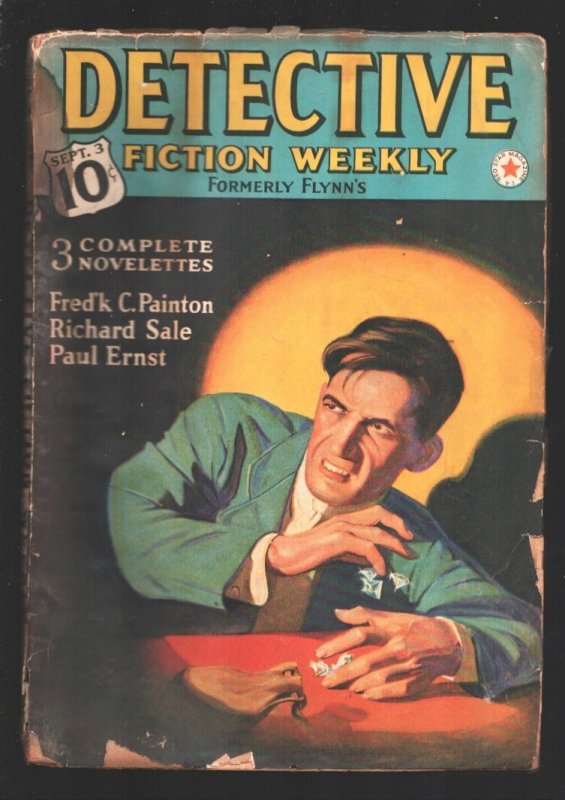 Detective Fiction Weekly9/3/1938- Richard Sale-Hard Boiled Crime & Mystery Pulp-, raw, ungraded comic book — front cover