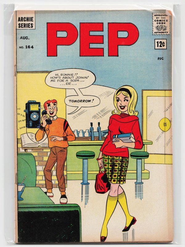 Pep Comics #164 (Archie Comics, 1963), raw, ungraded comic book — front cover