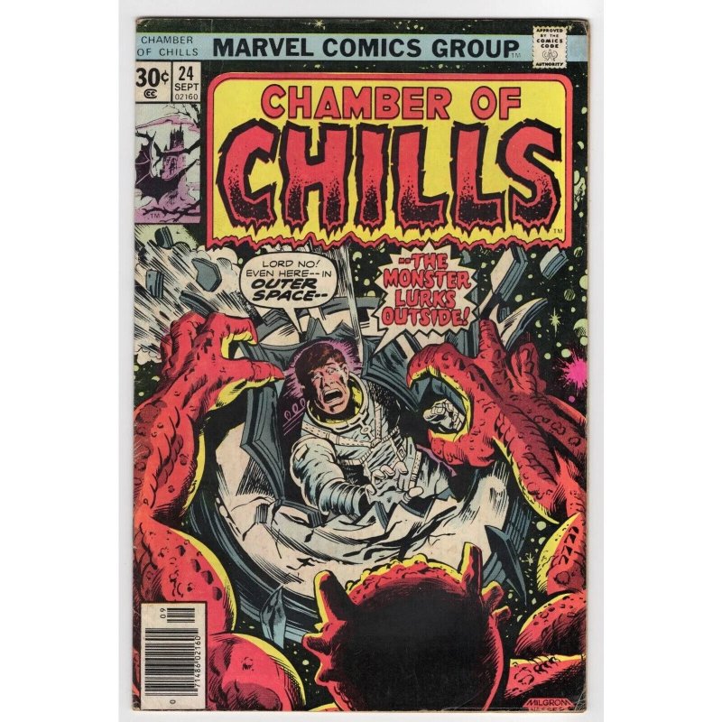 Chamber of Chills #24 (Marvel Comics, 1976), raw comic book in VG+ 4.5 condition — front cover