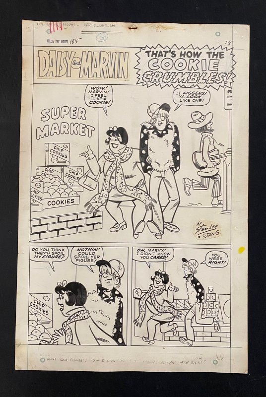 Stan Goldberg Millie the Model #185, raw, ungraded comic book — front cover