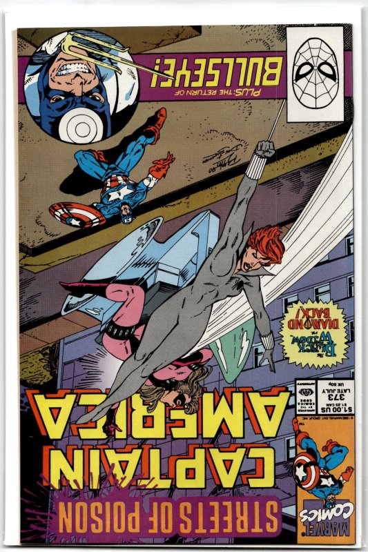 Captain America #373 (Marvel Comics, 1990), raw, ungraded comic book — front cover