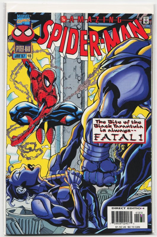 The Amazing Spider-Man #419 (Marvel Comics, 1997), raw, ungraded comic book — front cover