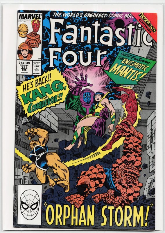Fantastic Four #323 (Marvel Comics, 1989), raw, ungraded comic book — front cover