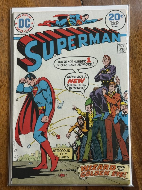 Superman #273 (DC Comics, 1974), raw comic book in FN+ 6.5 condition — front cover
