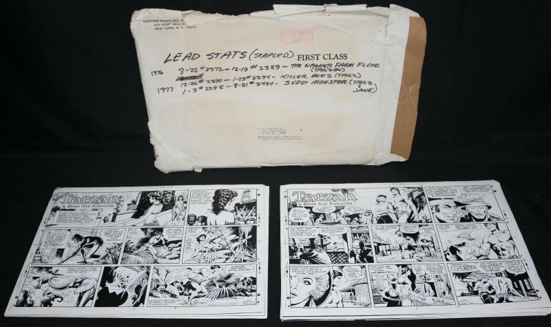 Tarzan Sunday Strip (Russ Manning's File Copy) Stat 46pc LOT - Farm Flood - 1976 (1976), raw, ungraded comic book — front cover