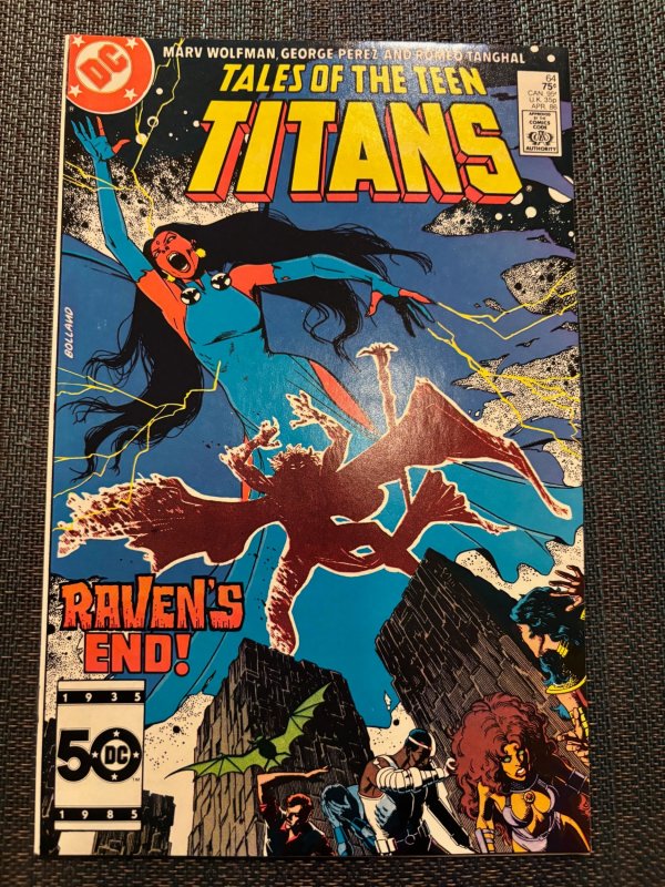 Tales of the Teen Titans #64 (DC Comics, 1986), raw, ungraded comic book — front cover