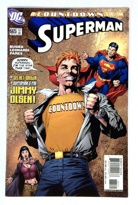 Superman #665 (DC Comics, 2007), raw comic book in NM- condition — front cover