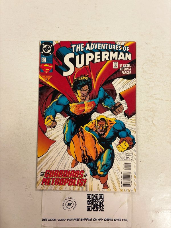 Adventures of Superman #511 (DC Comics, 1994), raw comic book in VF condition — front cover