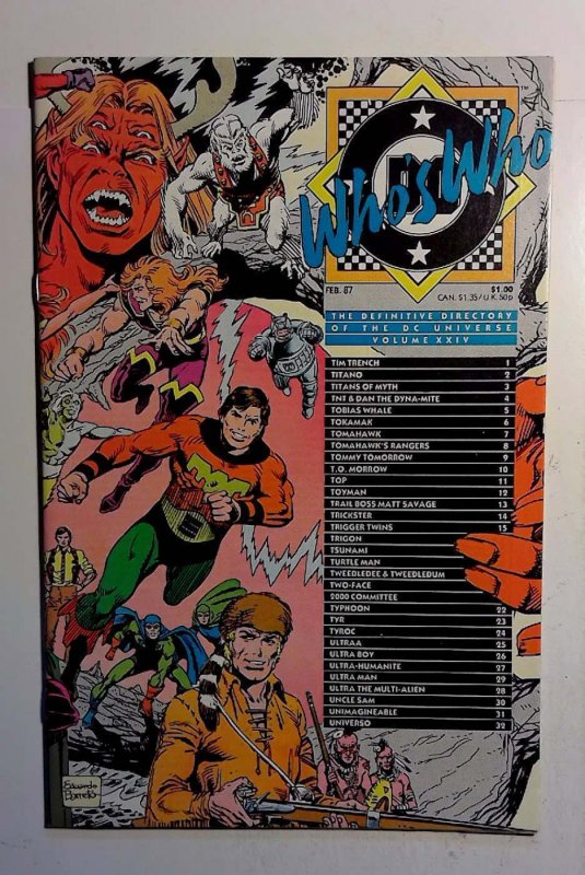 Who's Who: Definitive Directory DC Universe #24 (DC Comics, 1987), raw comic book in 9.0 condition — front cover