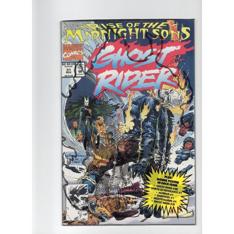 Ghost Rider #3 (Marvel Comics, 1992), raw comic book in NM- 9.2 condition — front cover