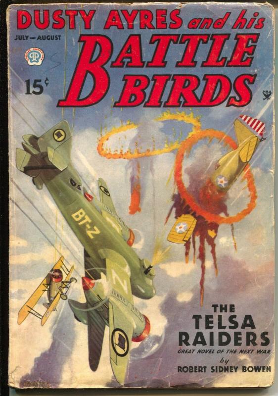 Dusty Ayres and His Battle Birds 7/1935-fantasy air war Pulp Hero-VG, raw comic book in VG condition — front cover
