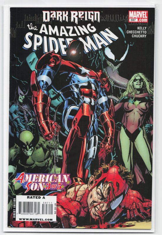 The Amazing Spider-Man #597 (Marvel Comics, 2009), raw, ungraded comic book — front cover