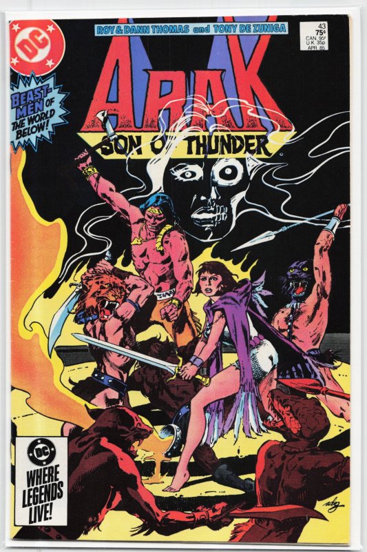 Arak, Son of Thunder #43 (1985), raw, ungraded comic book — front cover