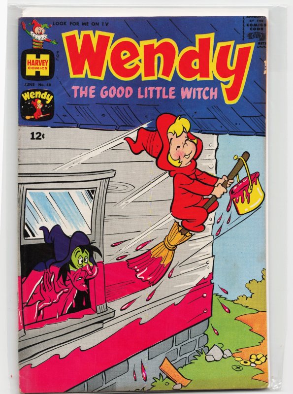Wendy, the Good Little Witch #48 (Harvey Comics, 1968), raw, ungraded comic book — front cover