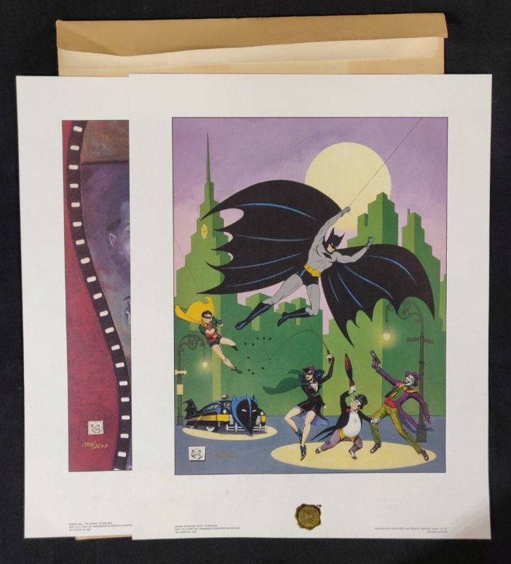 Batman 50th Birthday Art by Bob Kane Print Set W/Envelope #1403 (1989), raw, ungraded comic book — front cover
