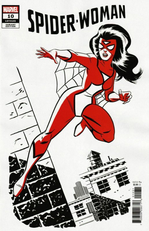 Spider-Woman #10 (Marvel Comics, 2020), raw comic book in VF/NM condition — front cover