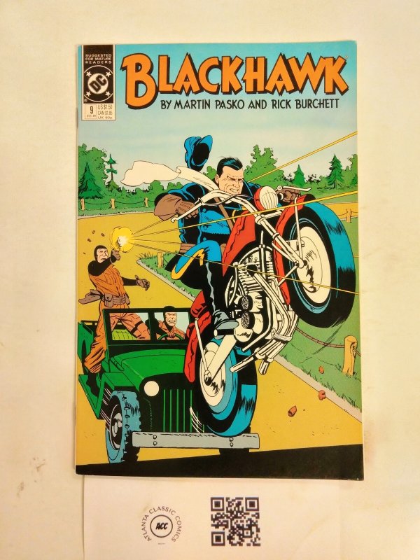 Blackhawk #9 (DC Comics, 1944), raw comic book in NM condition — front cover