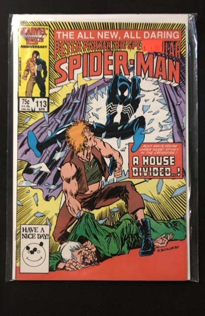 The Spectacular Spider-Man #113 (Marvel Comics, 1986), raw, ungraded comic book — front cover