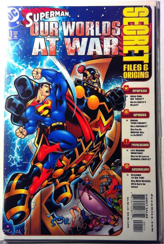 Superman Our Worlds at War Secret Files #1 (DC Comics, 2001), raw, ungraded comic book — front cover