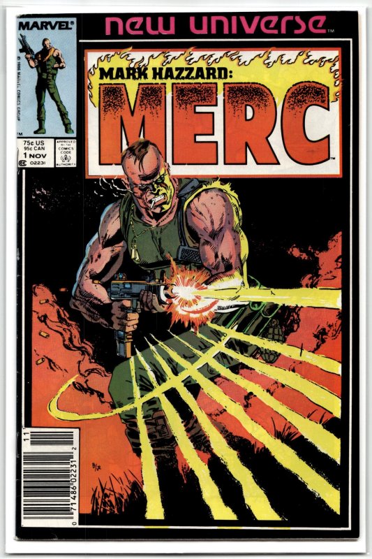 Mark Hazzard: Merc #1 (First Comics, 1986), raw, ungraded comic book — front cover