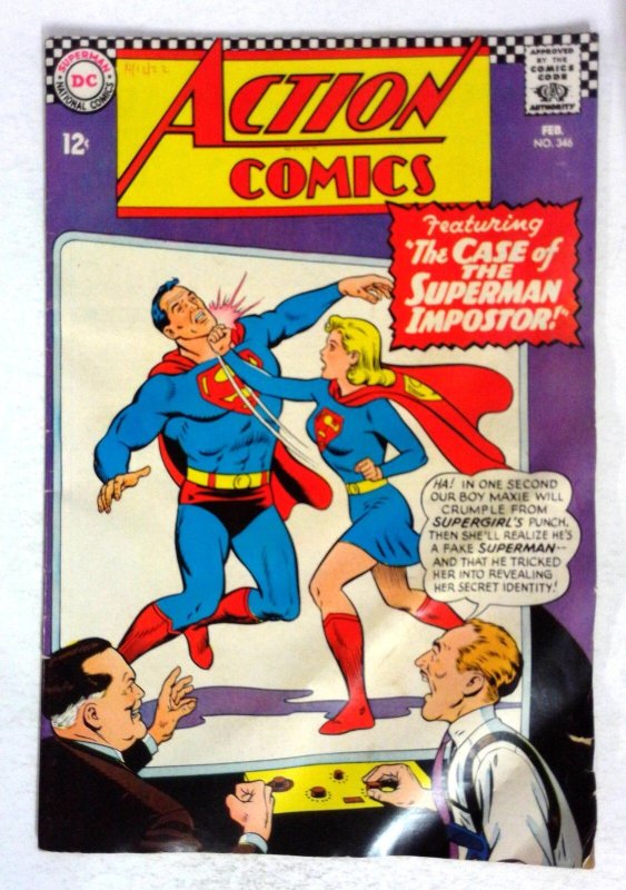 Action #346 (DC Comics, 1967), raw comic book in VG condition — front cover