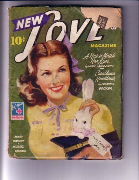 Pulp: New Love-April 1944-Easter Cover-Rare Pulp G (1944), raw, ungraded comic book — front cover