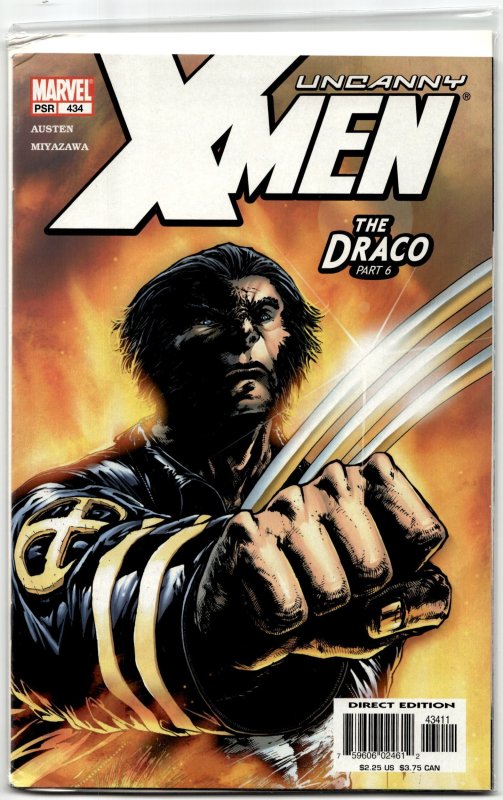 The Uncanny X-Men #434 (Marvel Comics, 2004), raw, ungraded comic book — front cover