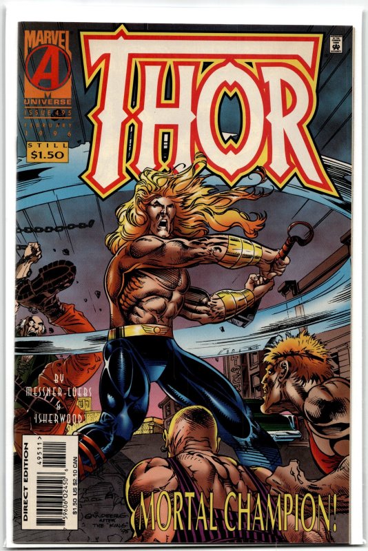 Thor #495 (Marvel Comics, 1996), raw, ungraded comic book — front cover