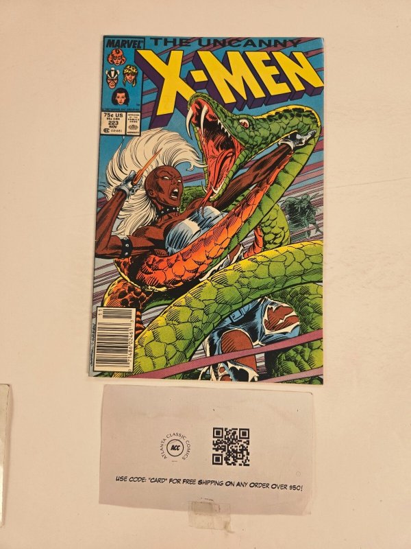 Uncanny X-Men #223 (Marvel Comics, 1987), raw comic book in VF condition — front cover