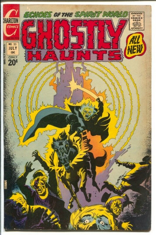 Ghostly Haunts #33 (Charlton Comics, 1973), raw, ungraded comic book — front cover